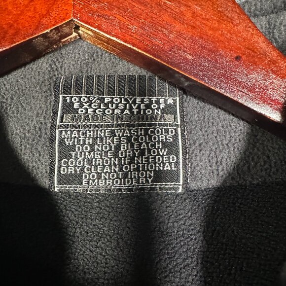 Ahead Sweater Mens XL Fleece 1/4 Zip Black Pullover Jackson Hole Logo Pocket - Picture 6 of 7